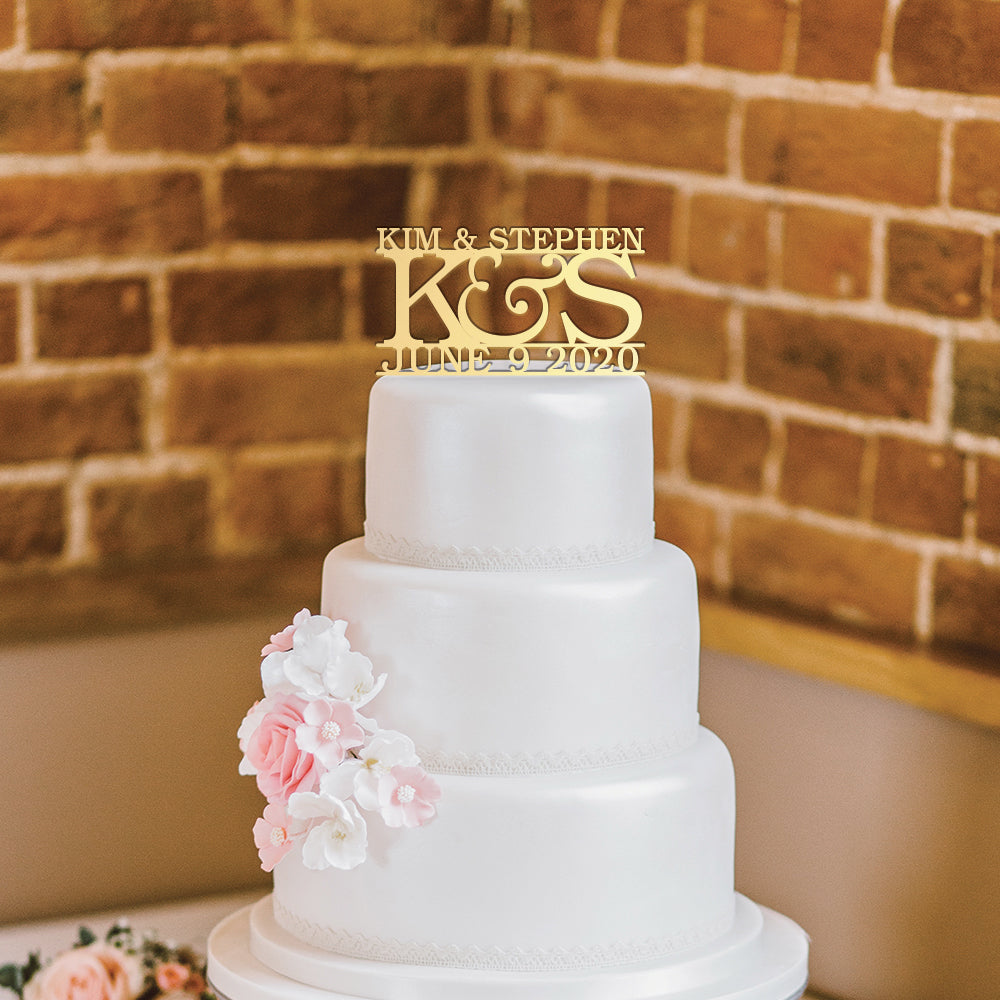 Personalized Classic Wedding Cake Topper