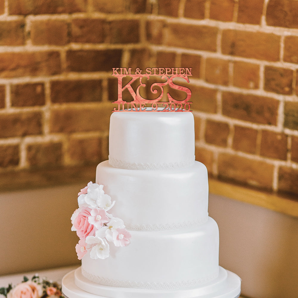 Personalized Classic Wedding Cake Topper