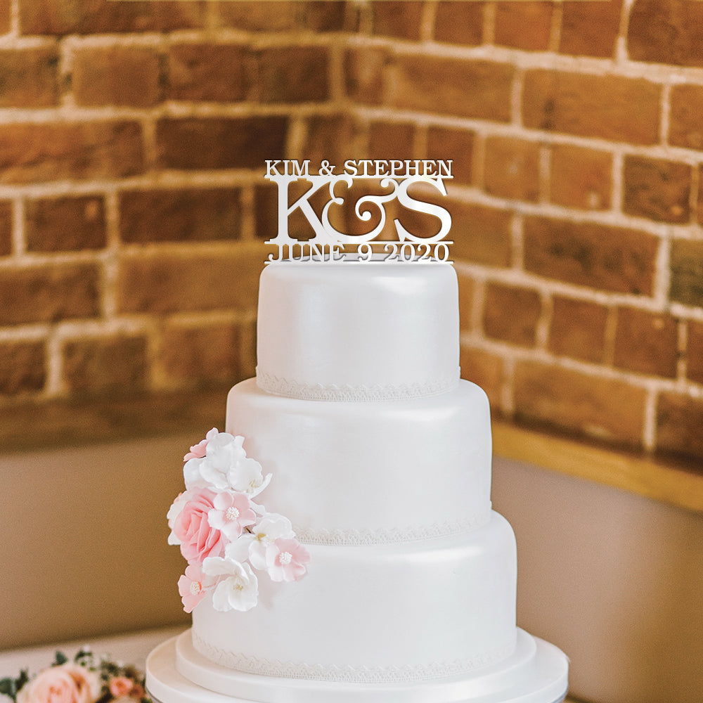 Personalized Classic Wedding Cake Topper
