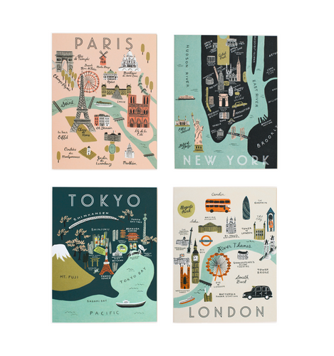 Rifle Paper Co. City Maps Boxed Note Cards