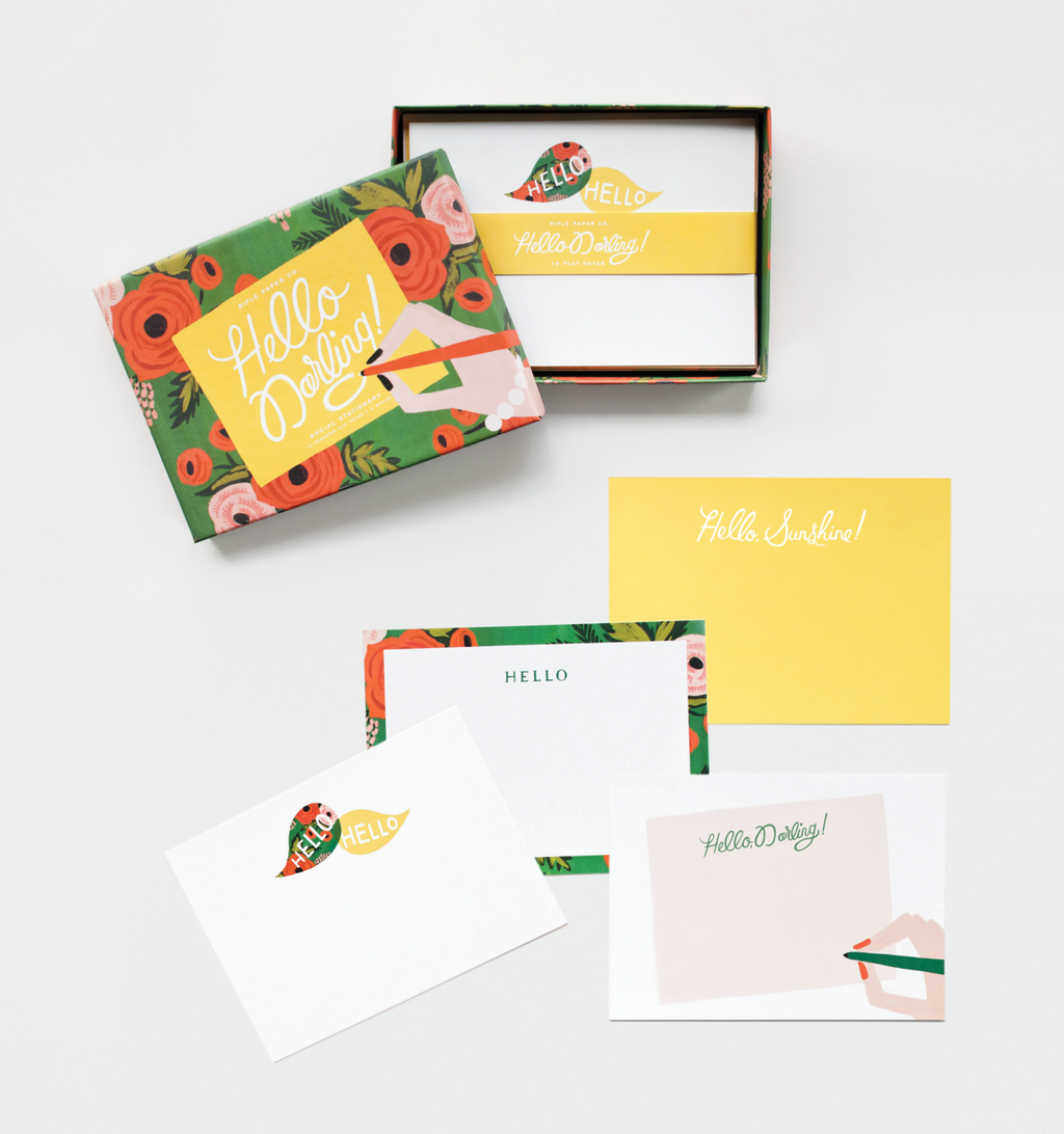 Rifle Paper Co. Hello Darling Social Stationery Set