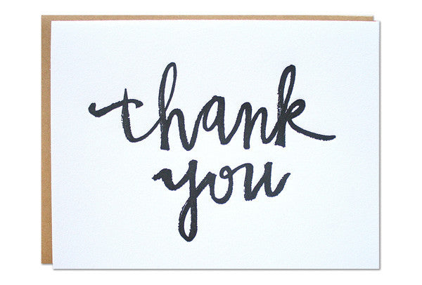 Thank You Card In Cursive Cursive Thank You Card
